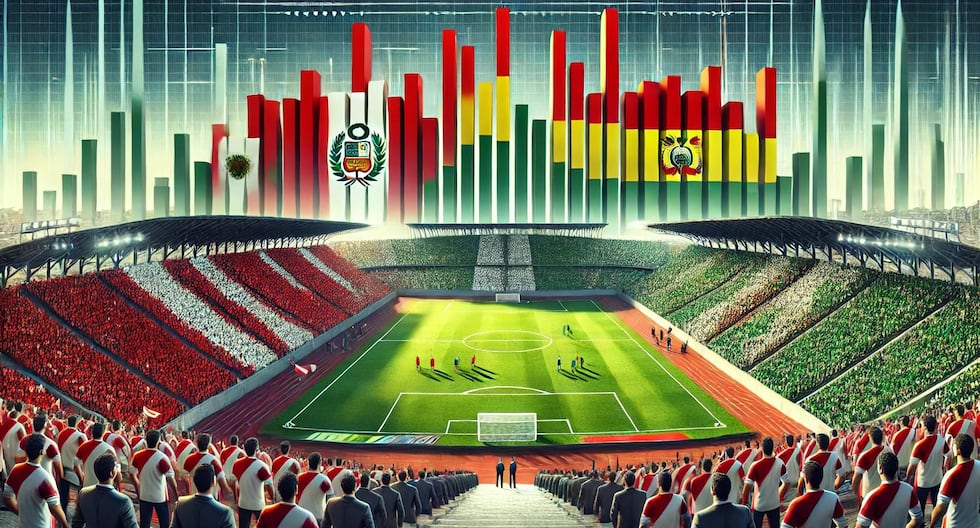 ecdata_pe's tweet card. Los países vecinos se midieron en la cancha deportiva, pero sus economías también han jugado su propio partido en la última década. ¿Cuál de los dos países llega mejor al duelo deportivo?