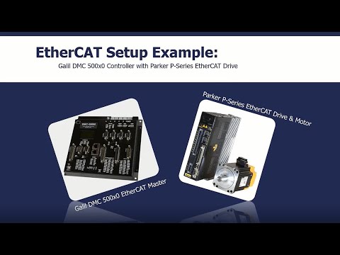 PreciseMotion's tweet card. EtherCAT Setup Example: Parker P-Series Servo Drive with Galil Motion...