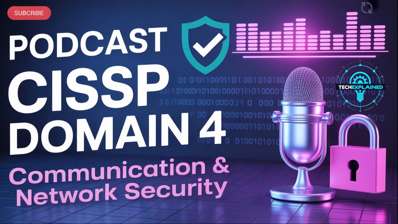 TechExplainedKP's tweet card. CISSP Domain 4: Mastering Communication and Network Security (NEW)...