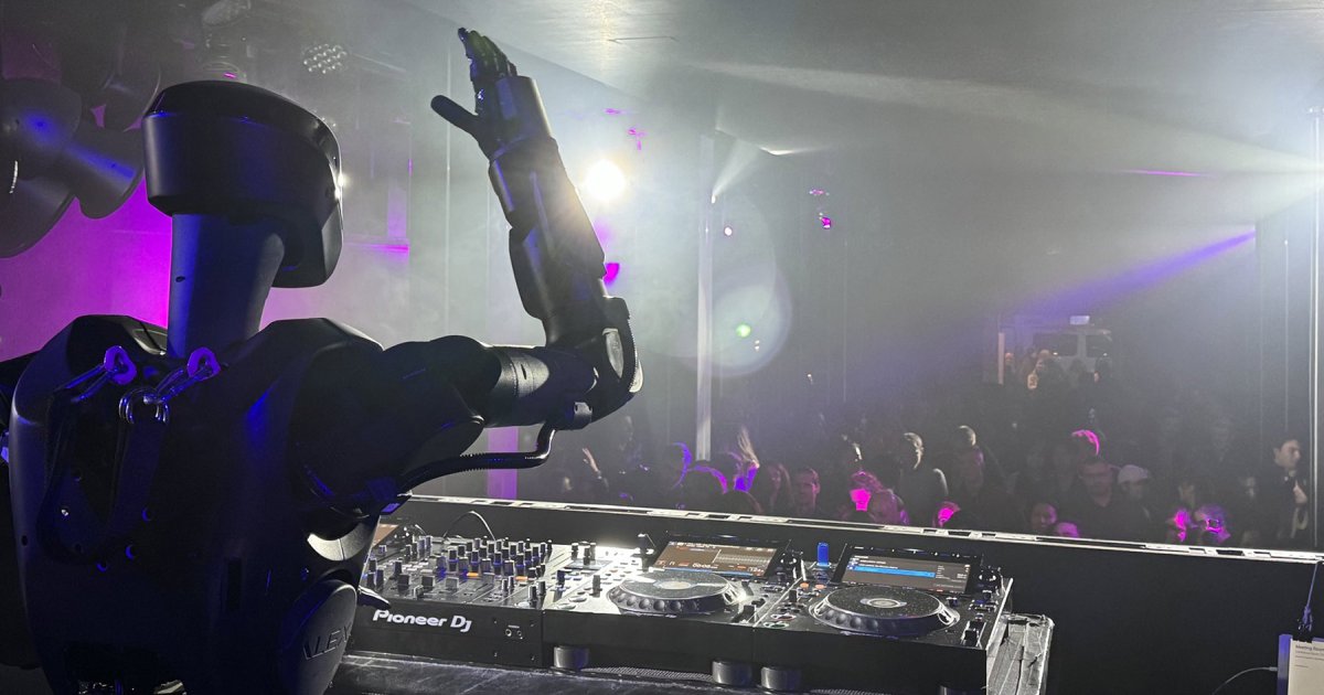 CyberpunkTTRPG's tweet card. Everyone knows San Francisco has been captured by tech elites, but we didn't expect robots to start replacing DJs there quite this quickly.