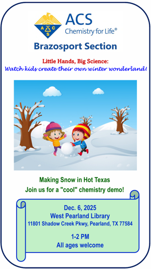 brazosport_acs's tweet card. Open to all! At West Pearland Library on Dec 6th from 1 to 2pm
