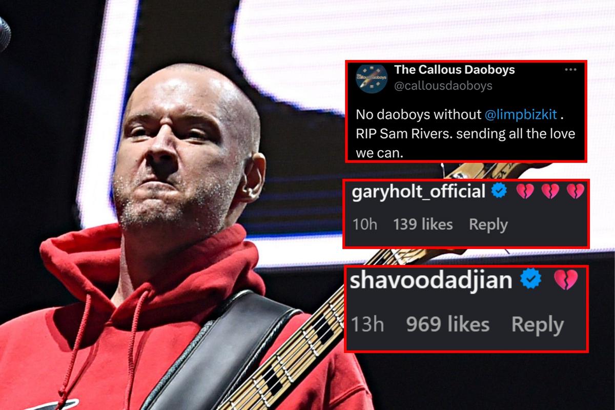 Loudwire's tweet card. Limp Bizkit's co-founding bassist/backing vocalist, Sam Rivers, passed away on Oct. 18, 2025.