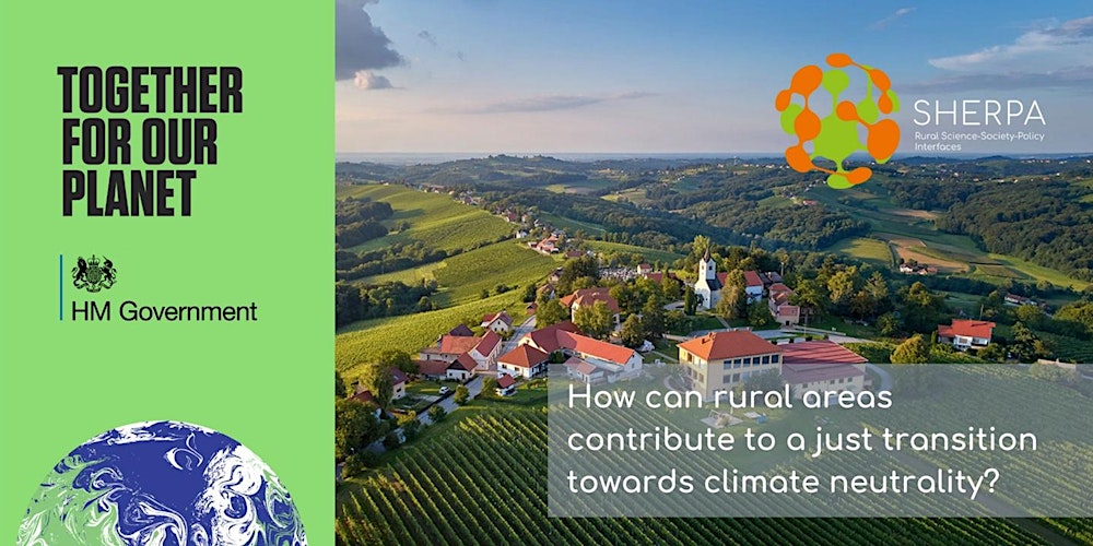 ProjectUniseco's tweet card. Panel Discussion, Q&A on the topic: How rural areas can contribute to a just transition to climate neutrality