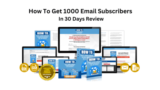 Argadgets006's tweet card. How To Get 1000 Email Subscribers in 30 Days Review:Introducing This report that can get you building your email list quickly shows you…  Why building an email list should be your top priority…