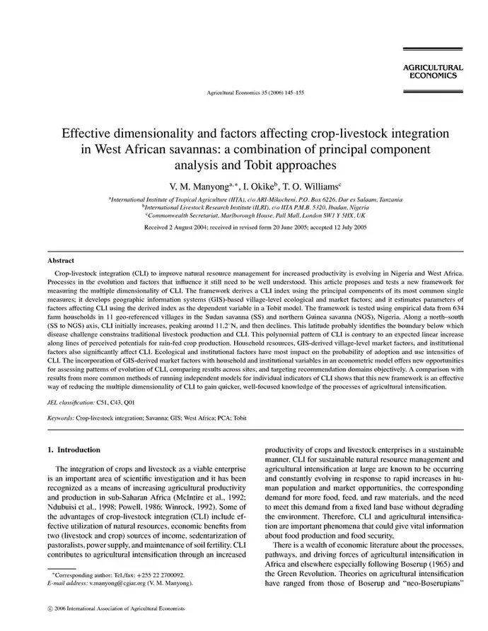 DocsDel's tweet card. Crop-livestock integration (CLI) to improve natural resource management for increased productivity is evolving in Nigeria and West Africa. Processe...