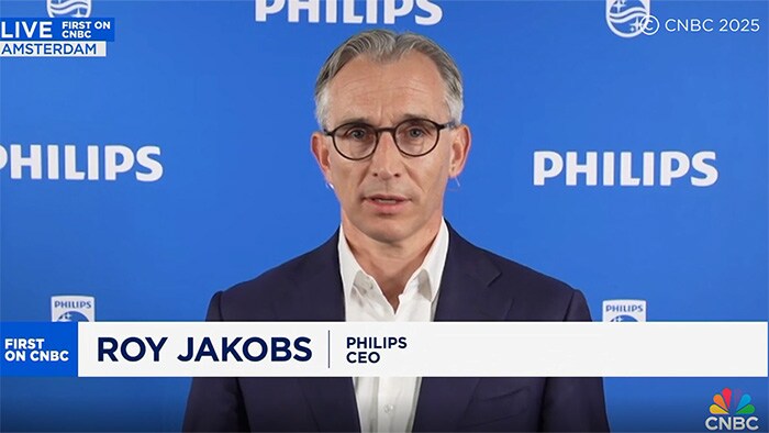 kathyoreilly's tweet card. Philips announced its second quarter results for 2025. Philips’ CEO Roy Jakobs took the opportunity to speak with CNBC Squawk Box Europe.