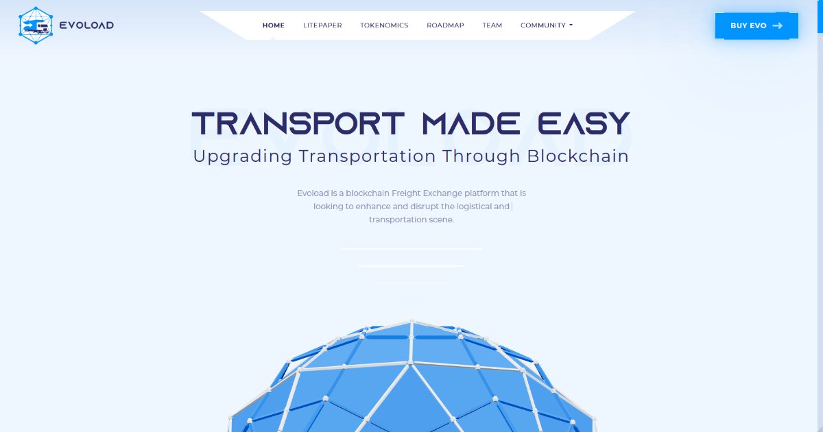 kagawalikesweb3's tweet card. Evoload is a blockchain Freight Exchange platform that is looking to enhance and disrupt the logistical and transportation scene.