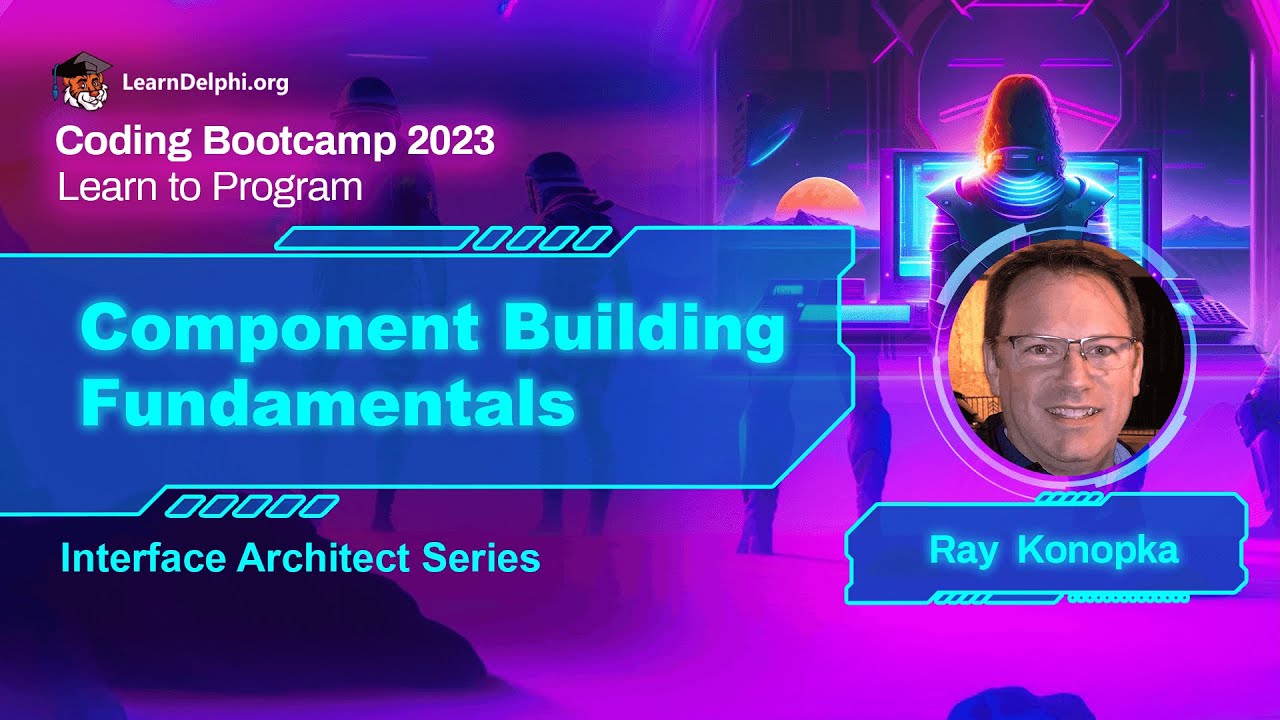 EmbarcaderoTech's tweet card. Component Building Fundamentals - Ray Konopka | Coding Bootcamp 2023