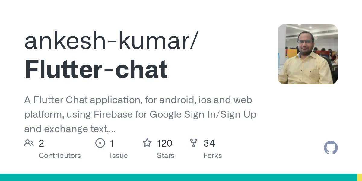 smartmobilevill's tweet card. A Flutter Chat application, for android, ios and web platform, using Firebase for Google Sign In/Sign Up and exchange text, emoji and images, include user online feature - ankesh-kumar/Flutter-chat