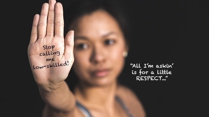 IainMacBeath's tweet card. Care workers need to be seen as skilled professionals