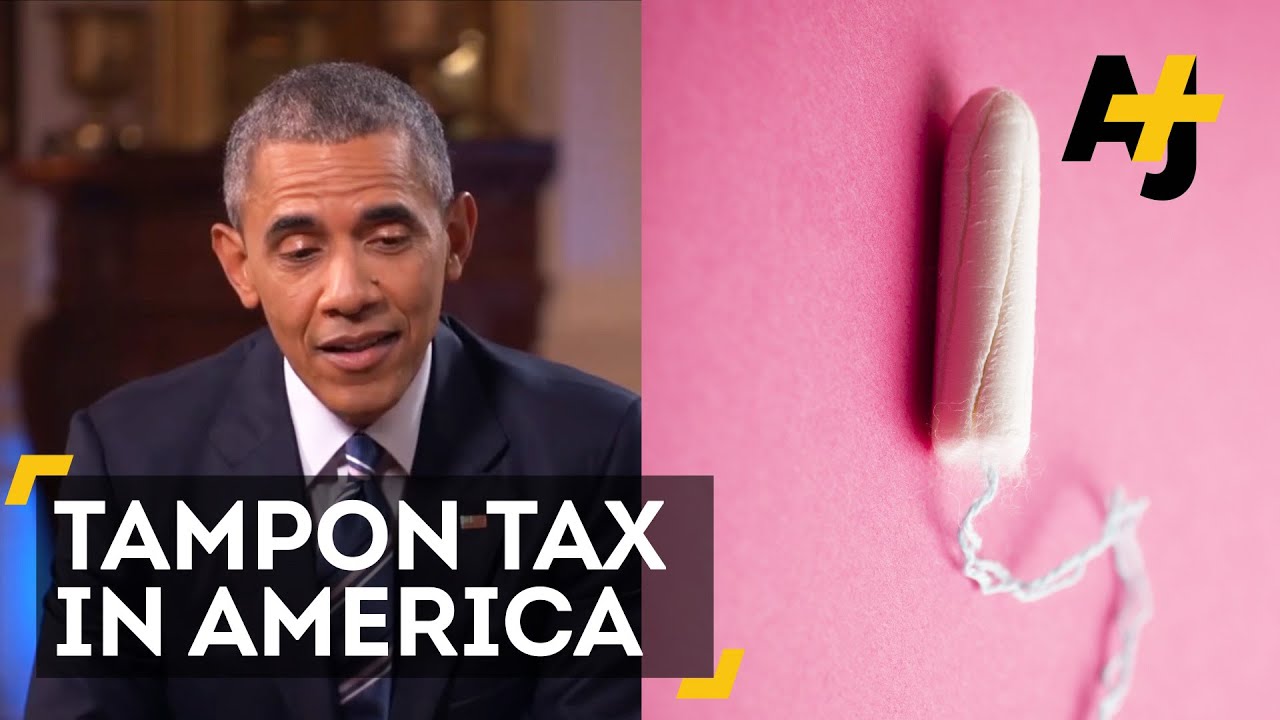 OurSANDProject's tweet card. President Obama Asked About Tampon Tax By YouTuber Ingrid Nilsen