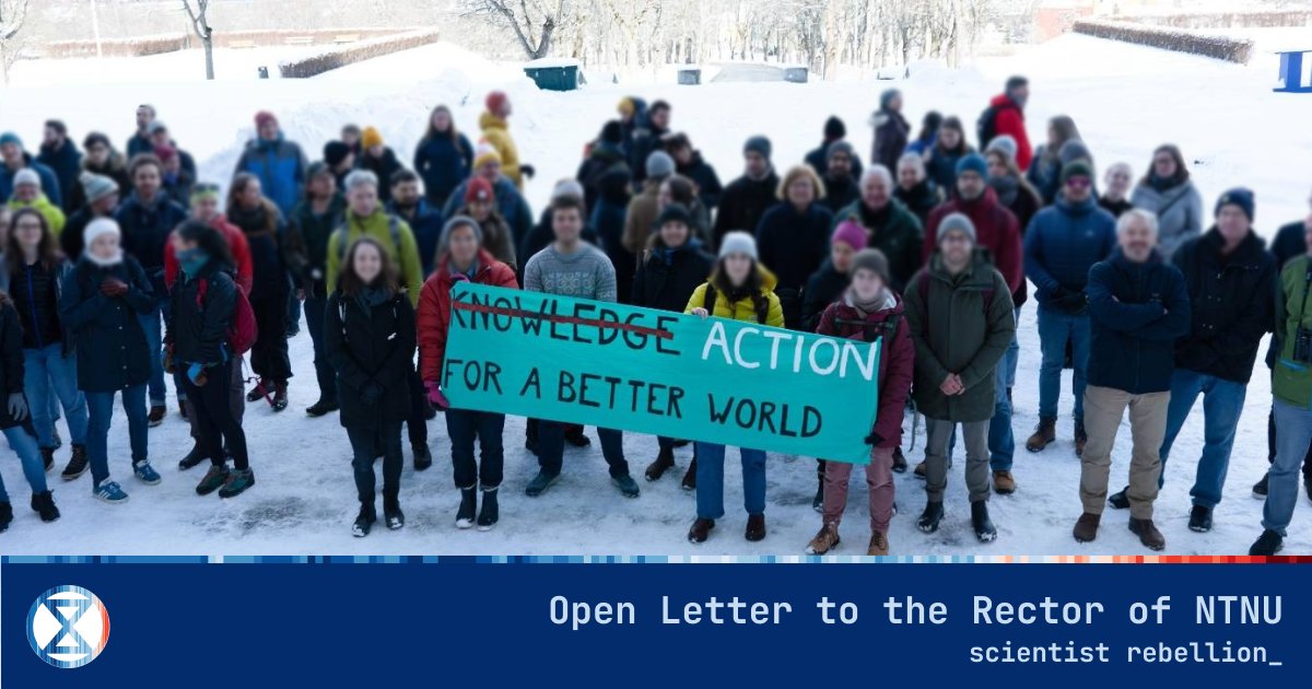 SRNorway's tweet card. The vision of NTNU is to create knowledge for a better world. By responding to our demands NTNU leadership would be defending scientific values and setting a precedent for other institutions to...