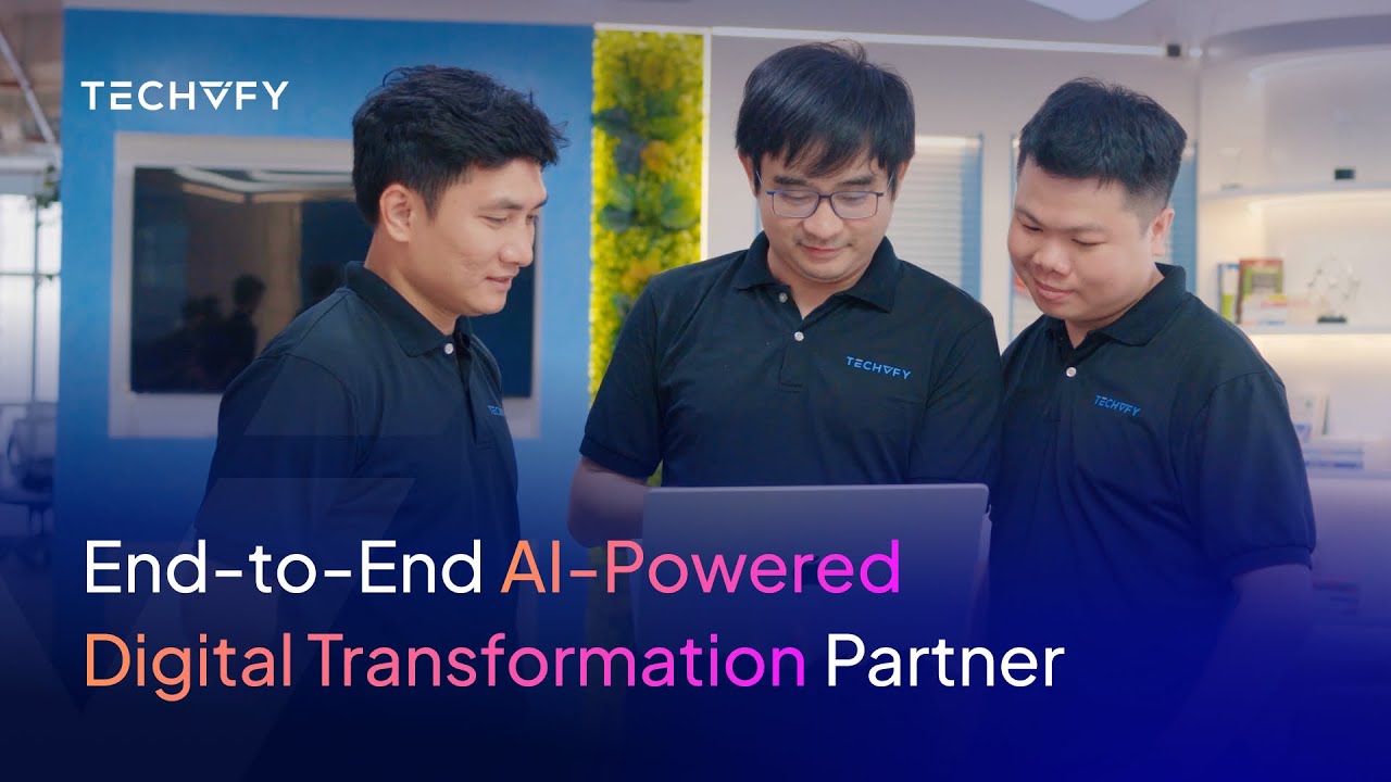Techvify's tweet card. TECHVIFY - Your End-to-End AI-Powered Digital Transformation Partner