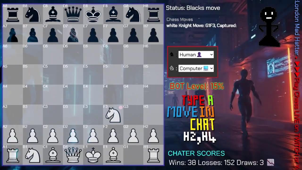 GameHandsDotNet's tweet card. Play Chess LIVE by typing moves in CHAT | Play as BLACK today |...