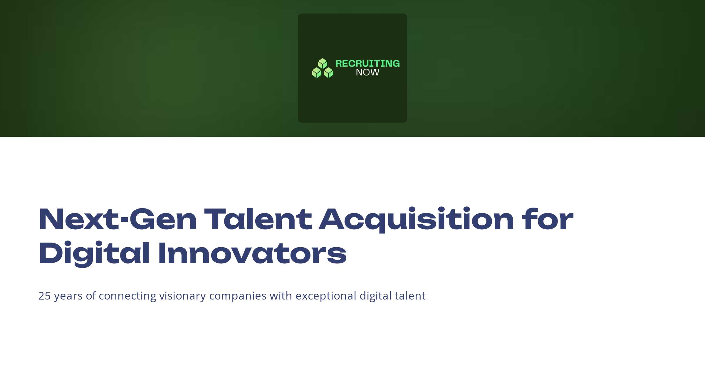 DigitalRec's tweet card. 25 years of connecting visionary companies with exceptional digital talent