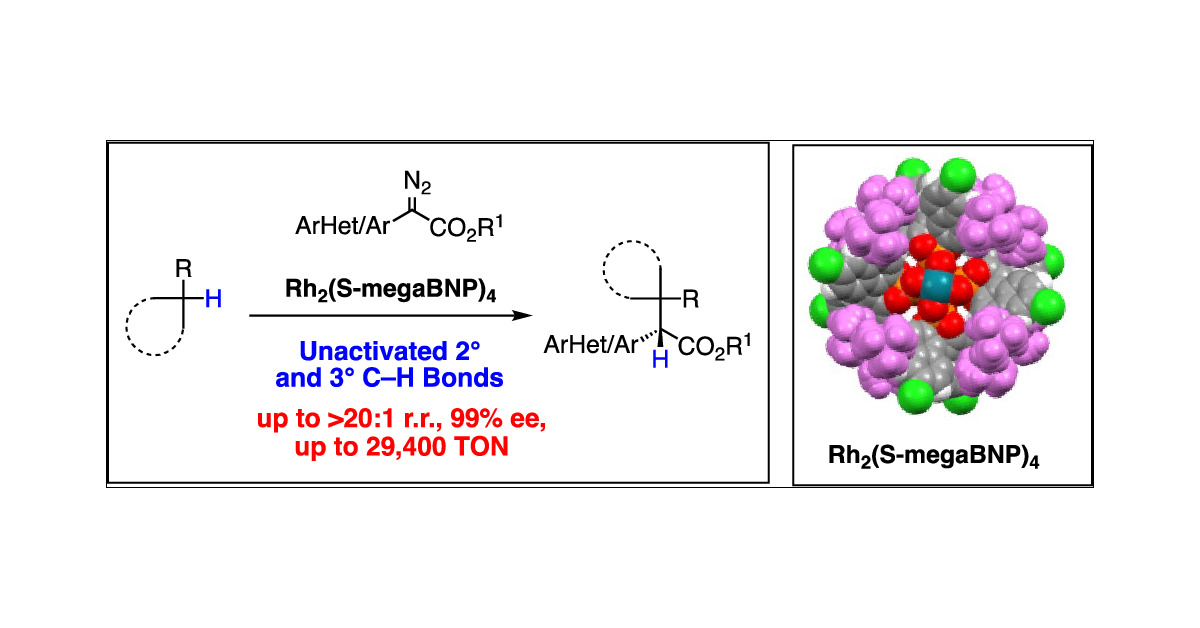 J_A_C_S's tweet card. Dirhodium tetrakis(2,2′-binaphthylphosphate) catalysts were successfully developed for asymmetric C–H functionalization with trichloroethyl aryldiazoacetates as the carbene precursors. The 2,2′-bin...