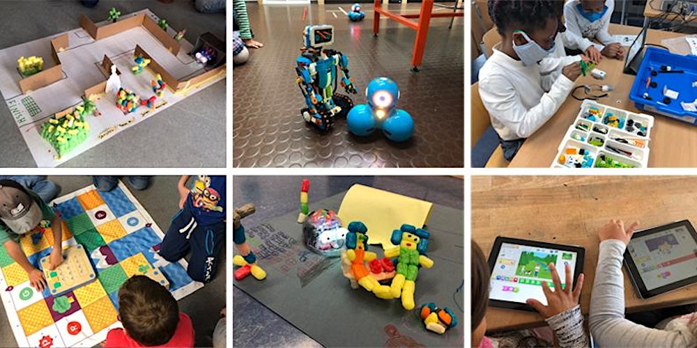 FabLabMuc's tweet card. Gewinne einen Überblick über die Roboter und das Programmieren im FabLab (Alter 5 bis 8 Jahre)