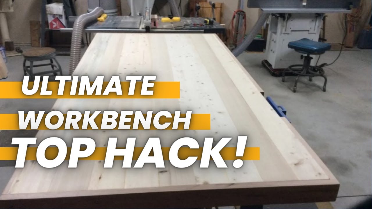 mwoodworkingtw's tweet card. DIY Workbench Top Hack That will Save You Time and Money