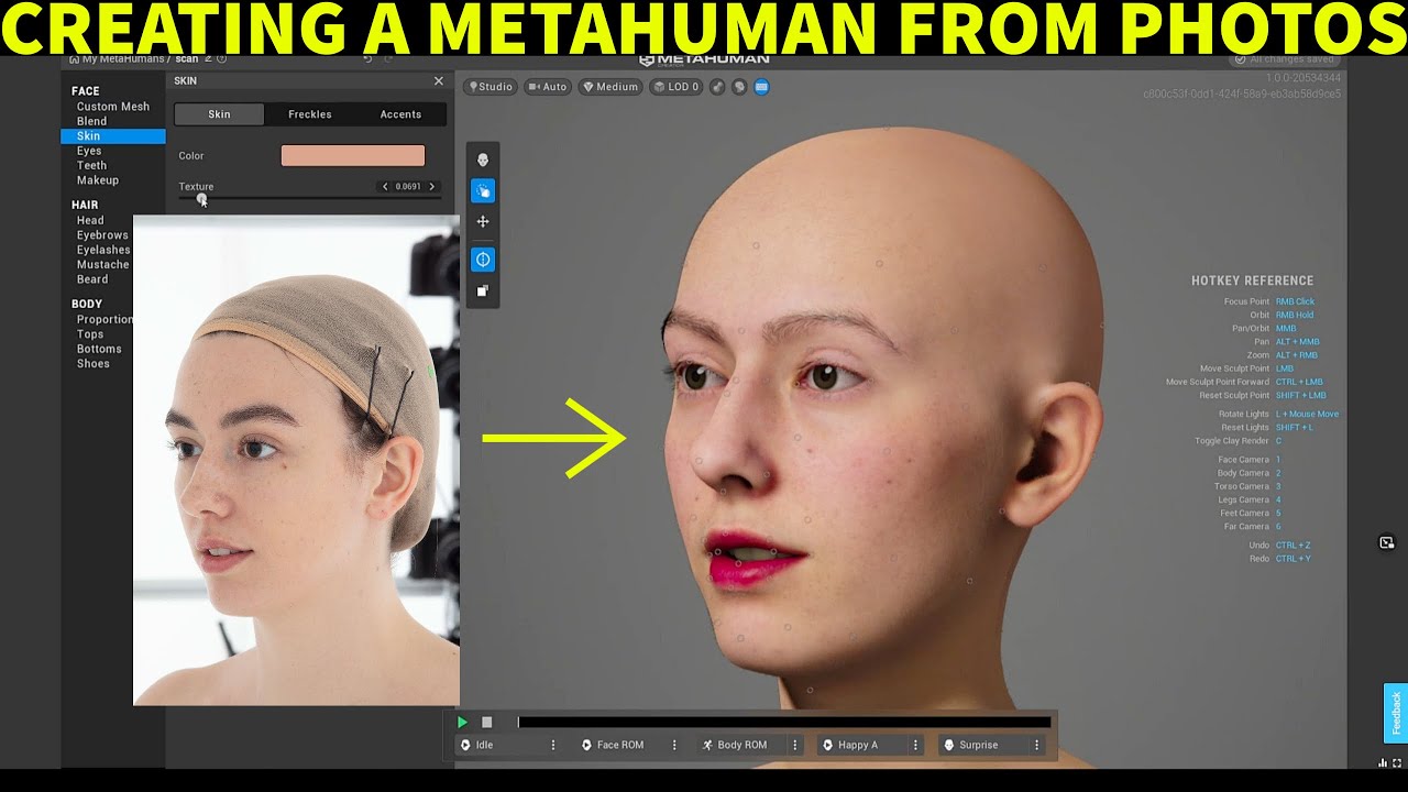3dify's tweet card. Creating a metahuman with photos tutorial