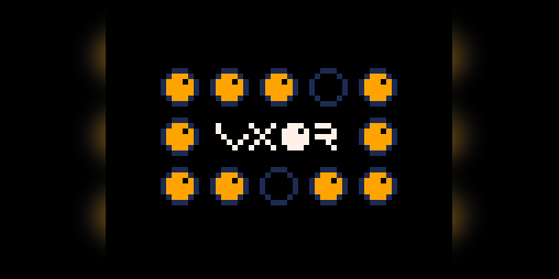 SparseGameDev's tweet card. A pattern matching puzzle game in 500 characters. Play in your browser