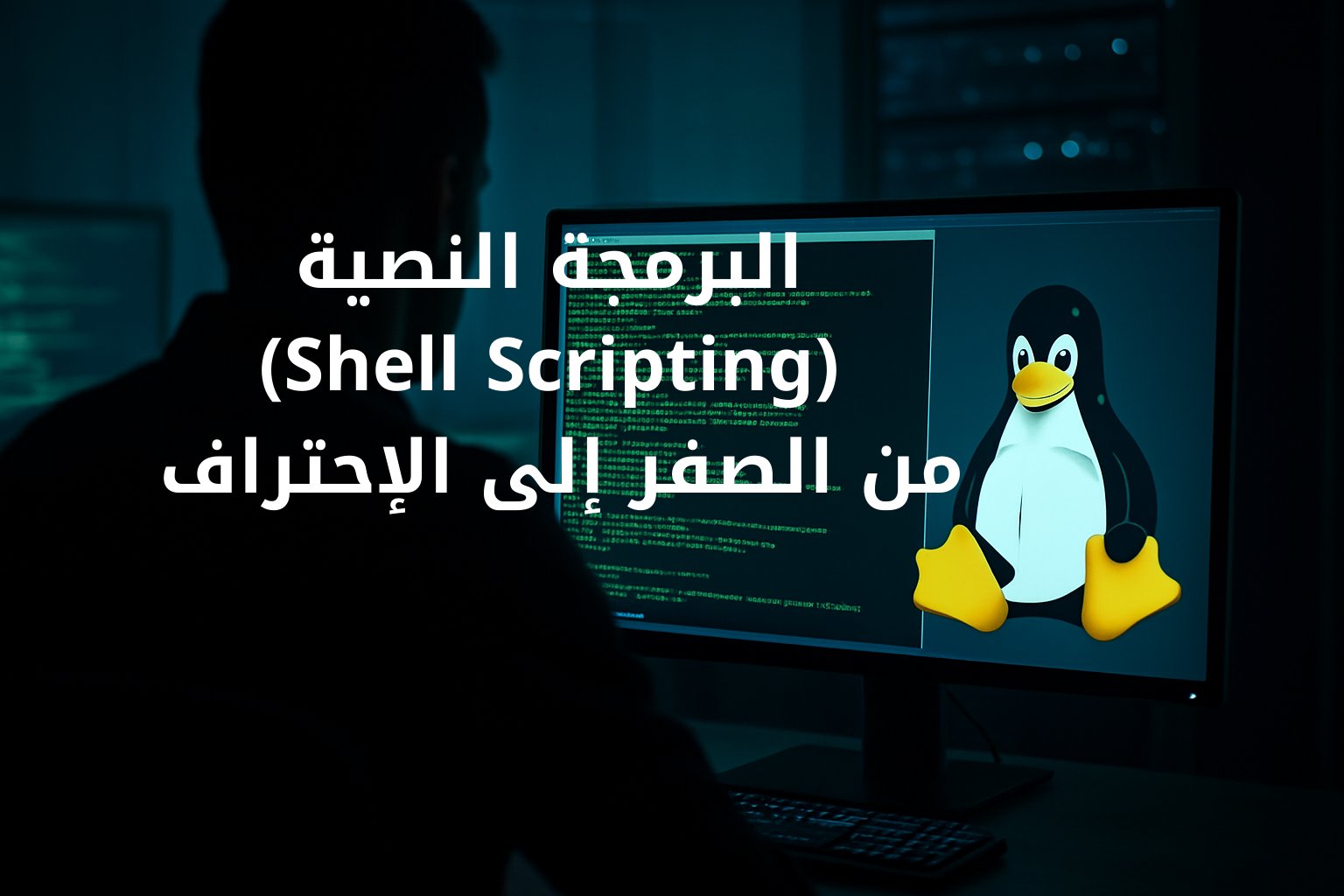 laraforum's tweet card. دليل عملي شامل لتعلم البرمجة النصية للشل (Shell Scripting) من الأساسيات إلى المستوى المتقدم مع أمثلة ومشاريع عملية