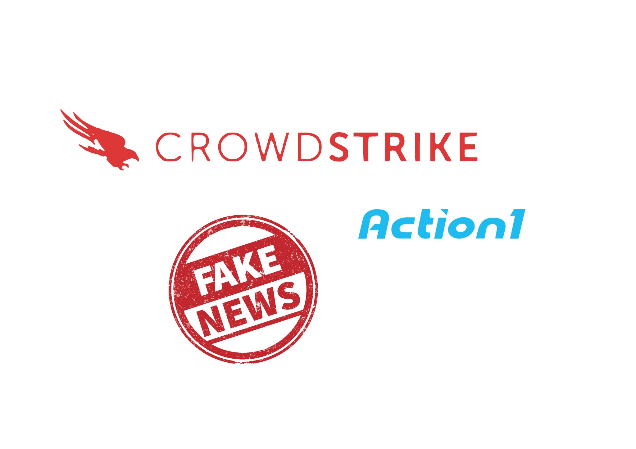 coderedcomms's tweet card. Crowdstrike has denied any merger claims with Action1, showing why rumour and fake news isn't good for Cybersecurity PR.