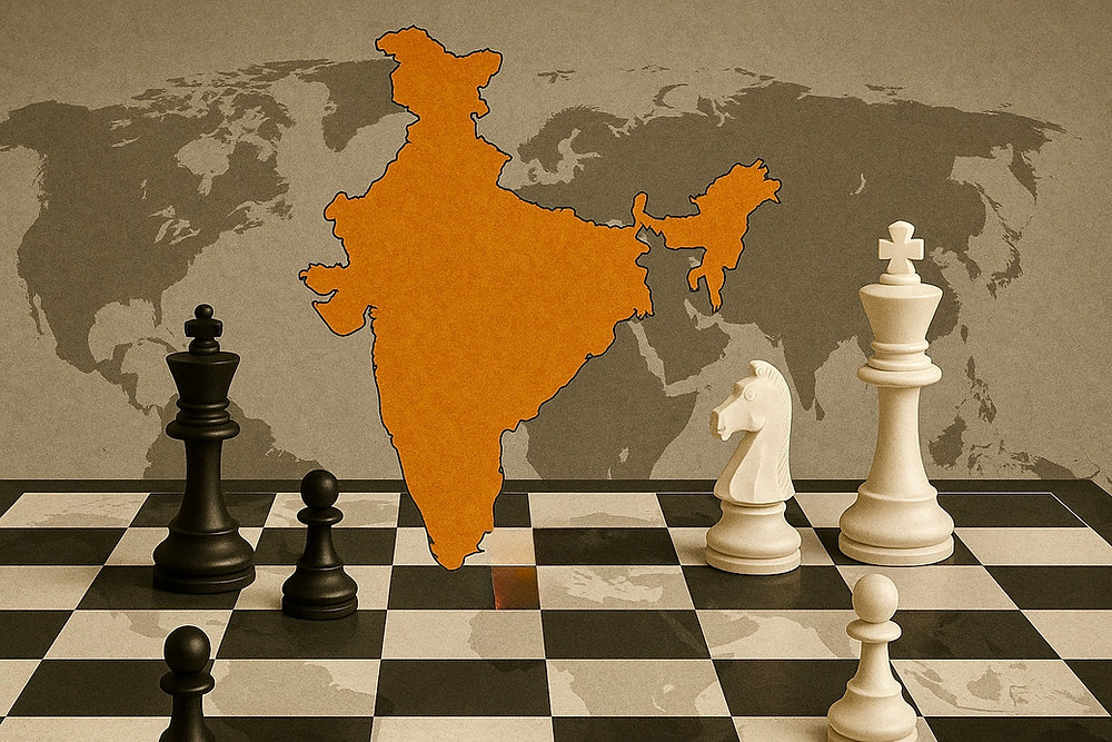 BhavdeepModi's tweet card. On the volatile geopolitical chessboard, India is navigating a landscape fraught with unpredictability. As a rising power in the Indo-Pacific, India confronts a world reshaped by post-Covid conflicts...