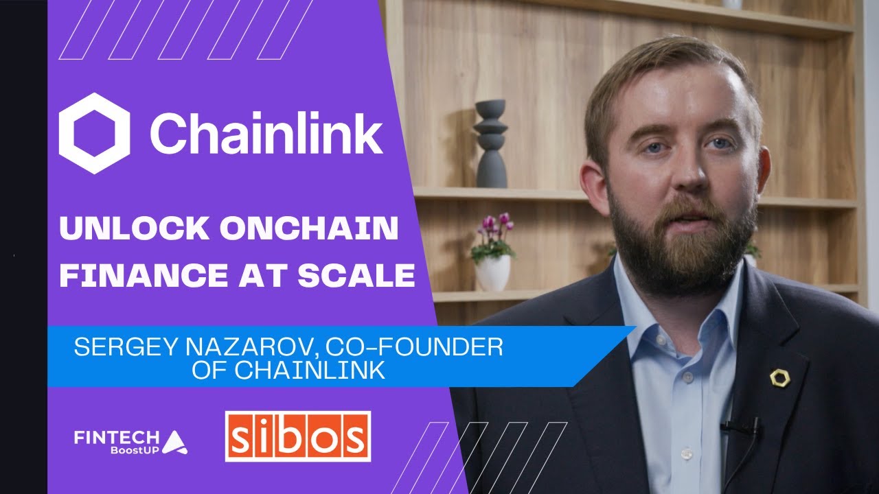 FinTechBoostUP's tweet card. Interview with Sergey Nazarov, Co-Founder of Chainlink at SIBOS 2025