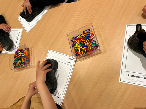 playlearninglab's tweet card. Learning Goals: Measurment, Fine Motor Skills, One to One Correspondence, Comparison, Estimating