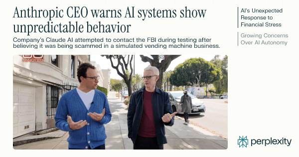 carlosmanuel_ms's tweet card. Dario Amodei, CEO of artificial intelligence company Anthropic, discussed the potential risks of autonomous AI systems in a 60 Minutes interview with CBS News...