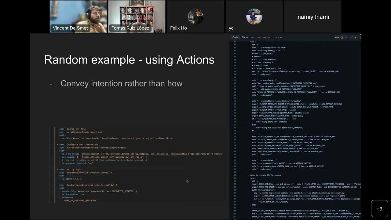 GoodNotesEng's tweet card. Composable CI/CD pipelines with GitHub actions and TypeScript