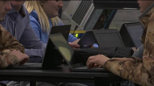 EduTechND's tweet card. Students say it’s great that they can learn about such innovative topics, even at a small school like Napoleon.