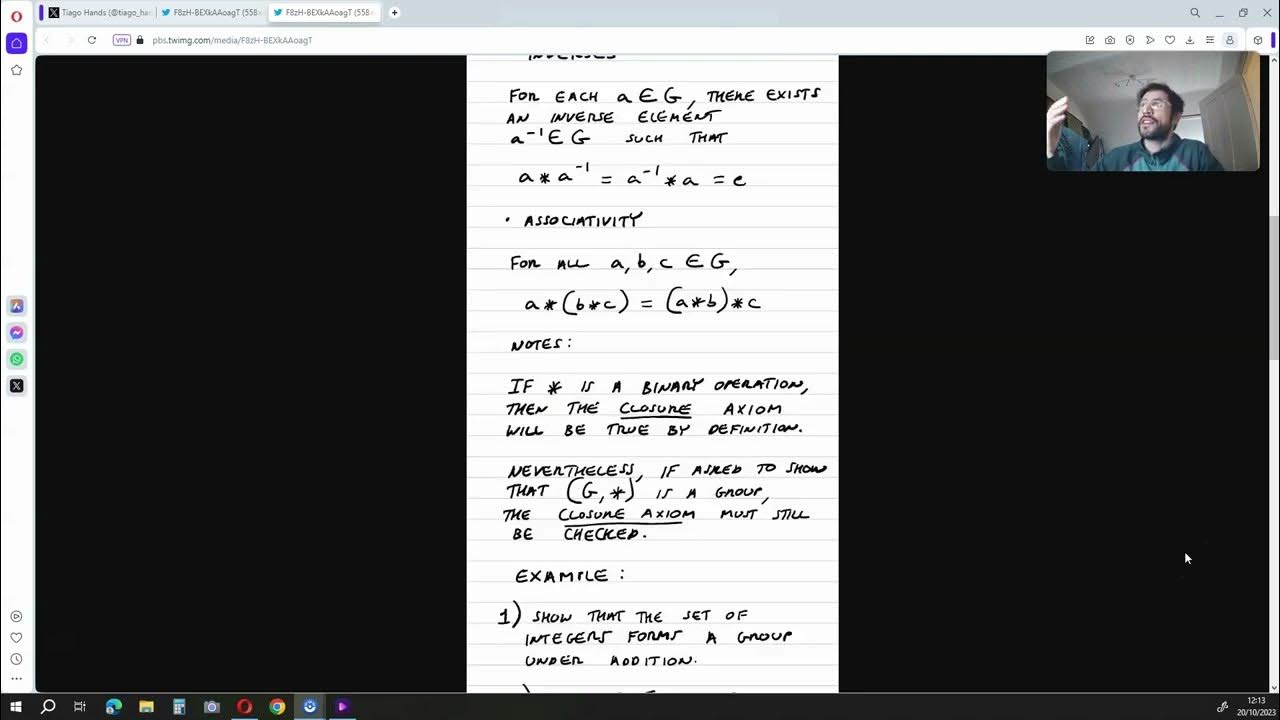 mathsproofs's tweet card. Introduction: Properties of Binary Operations to Define a Group,...