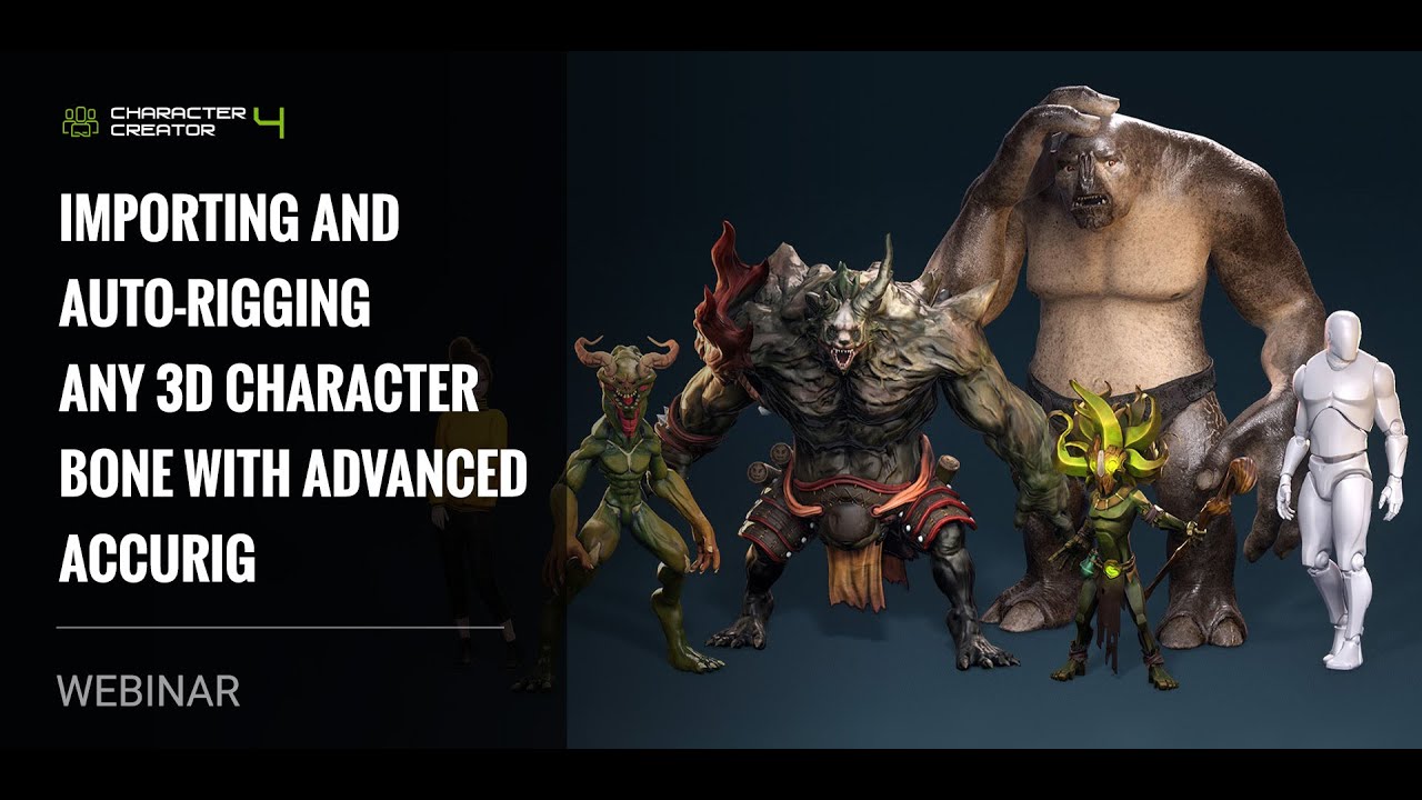 Frnandwagner's tweet card. [Webinar] Importing and Auto-Rigging Any 3D Character Bone with...