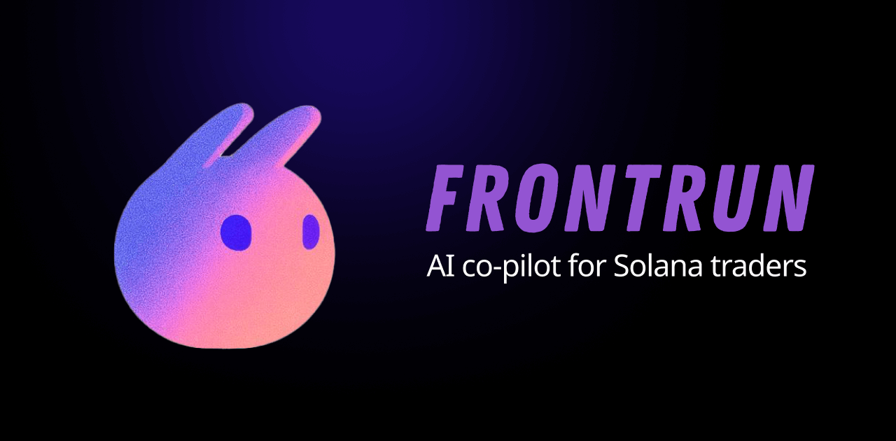 Badoo__X's tweet card. Frontrun is your AI co-pilot, empowering Solana traders to stay ahead of the market with real-time on-chain intelligence, smart money wallet tracking, and KOL insights directly in your browser