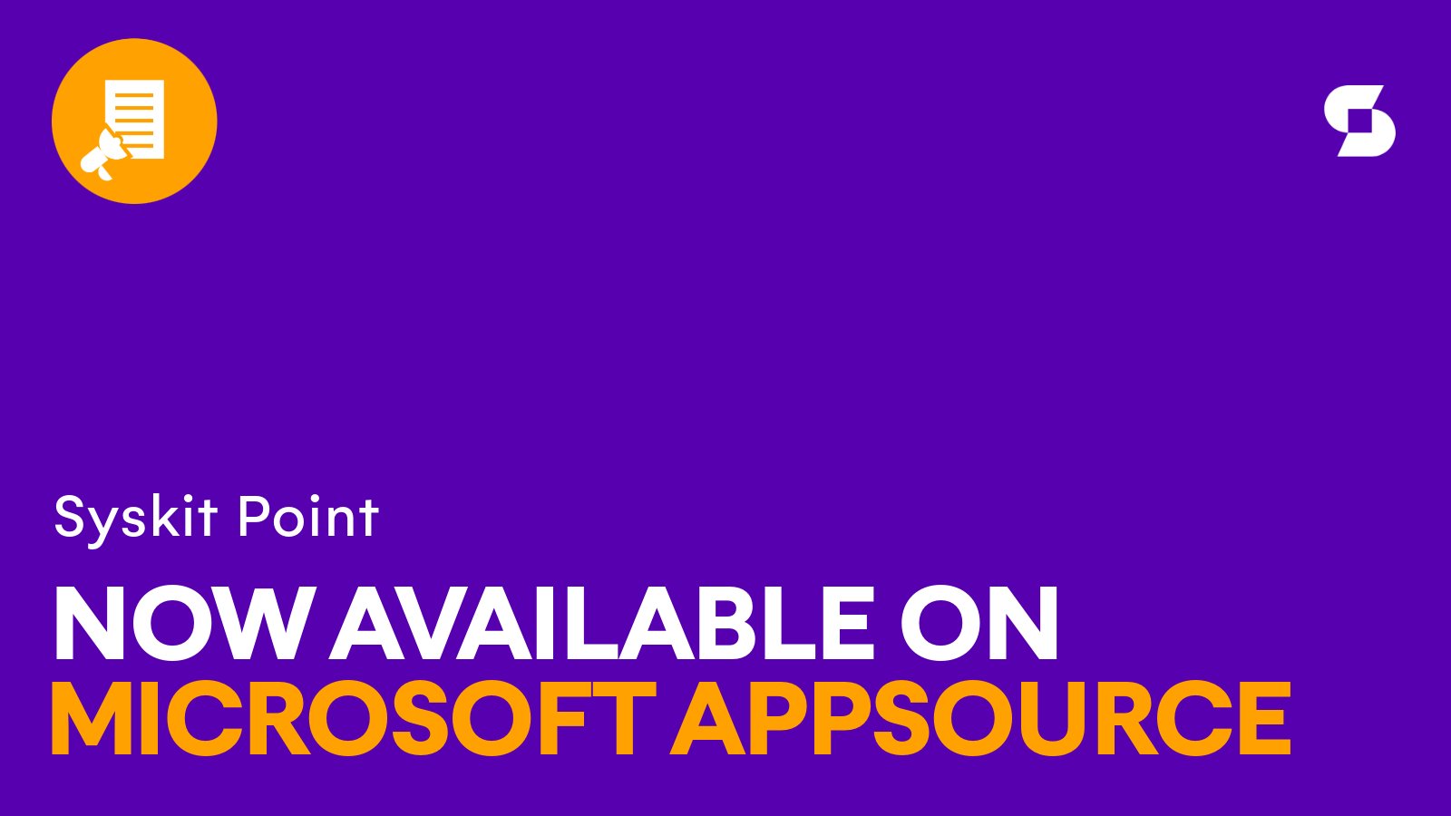 SyskitTeam's tweet card. Syskit Point is now available on Microsoft AppSource, an online cloud marketplace providing tailored line-of-business solutions. 