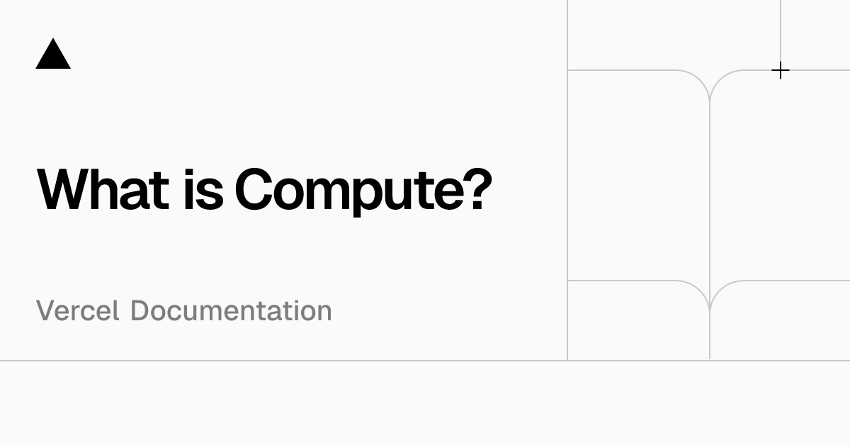 JamesPulec's tweet card. Learn about the different models for compute and how they can be used with Vercel.