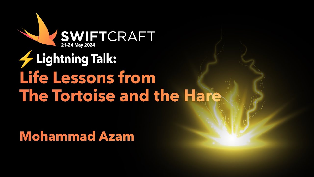 swiftcraftuk's tweet card. Lightning Talk: Life Lessons from The Tortoise and the Hare -...
