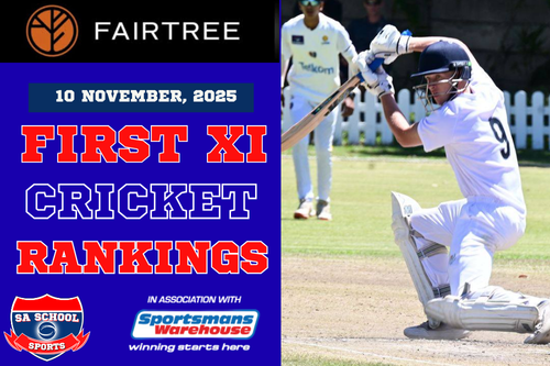 SASCHOOLSPORTS's tweet card. Take a look at this week's Fairtree First Team school cricket rankings for the leading South African schools.