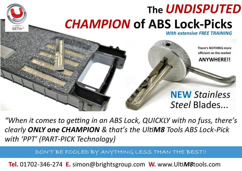 Ultim8Tools's tweet card. ABS Locks; SO WHAT! Now, there's ABS Lock-Picks & then there's the UltiM8tools #ABSlockPICK & unless youve been living on MARS, you'll already know that it's the leading Lock-Pick of its type;...