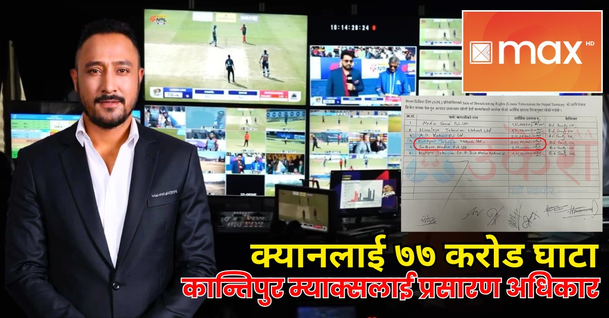 kpdhungana's tweet card. काठमाडौं : नेपाल क्रिकेट संघ (क्यान)द्वारा आयोजित नेपाल प्रिमियर लिग (एनपीएल)को दोस्रो संस्करण शुरू नहुँदै विवादमा तानिएको छ। पहिलो संस्करणदेखि नै अपारदर्शिता र अनियमितताको आरोप खेपिरहेको एनपीएल…