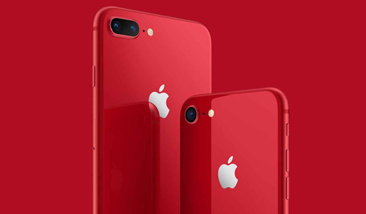 Hitechwebmaster's tweet card. เปิดแล้วจนได้ iPhone 8 และ iPhone 8 Plus Product Red สีแดงเงาวับ เปิดขาย 10 เมษายนนี้