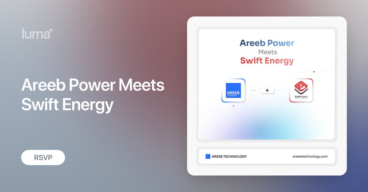 SwiftCairo's tweet card. Join us for an insightful and inspiring tech evening — a special collaboration between SwiftCairo and Areeb Technology — featuring three impactful talks from…