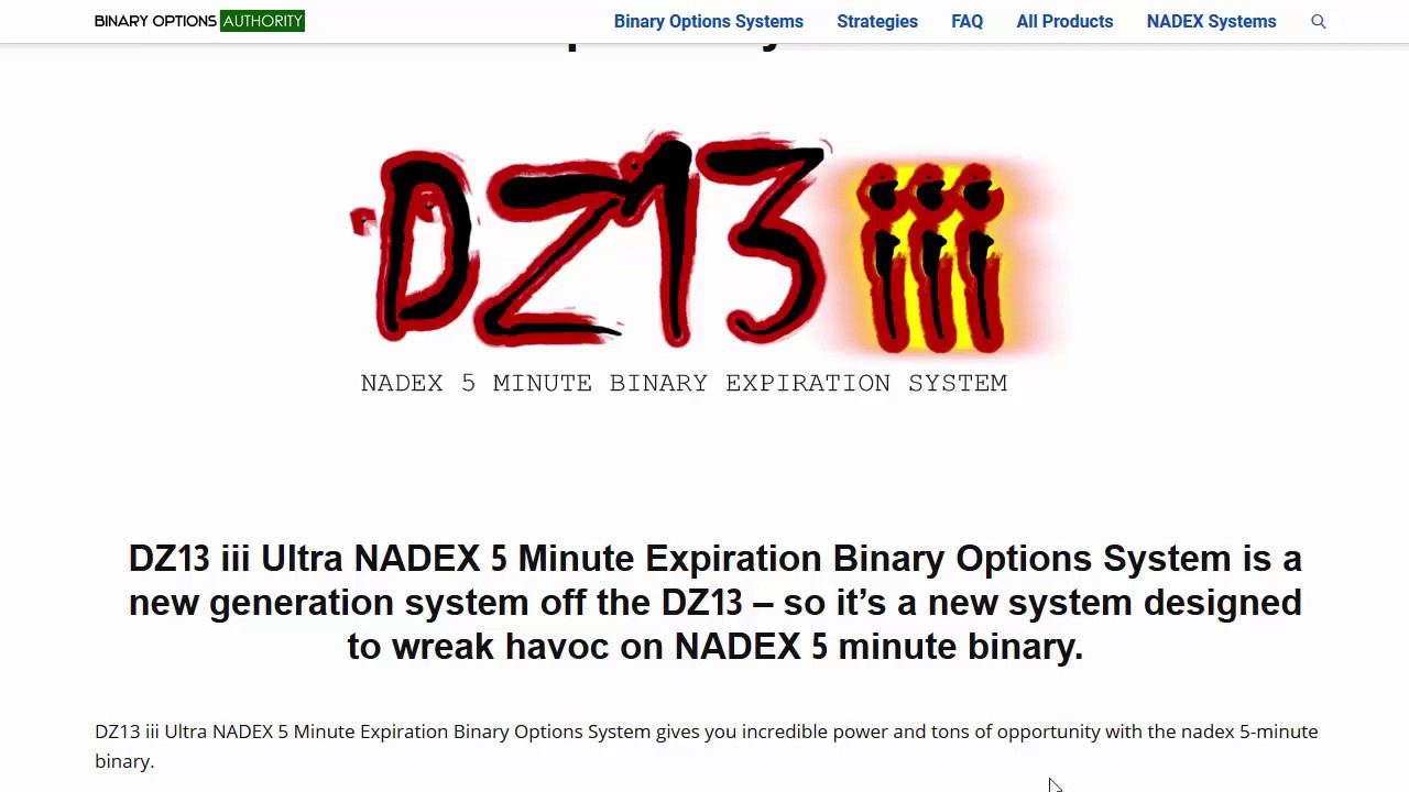 BinaryOptionX's tweet card. DZ13 iii Ultra NADEX 5 Minute Expiration Binary Options System Review