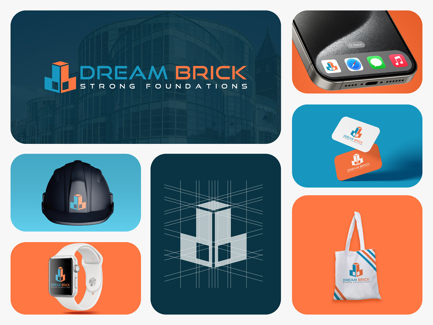 Designerrasedul's tweet card. Dream Brick Logo Design | Real Estate Branding