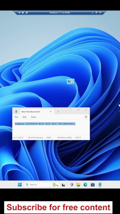 marlozad02's tweet card. Windows 11 God Mode (Quick Trick) Unlock Every Setting in 30 Seconds...