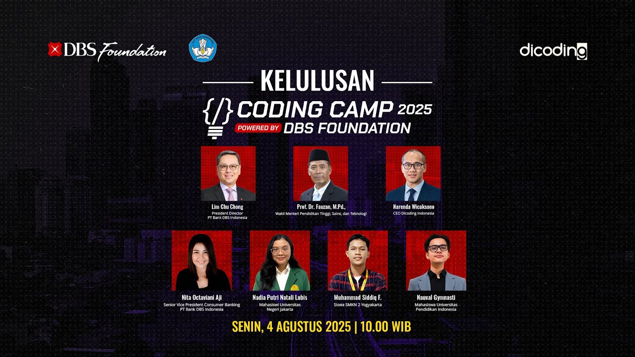 upi_official's tweet card. Kelulusan Coding Camp 2025 powered by DBS Foundation