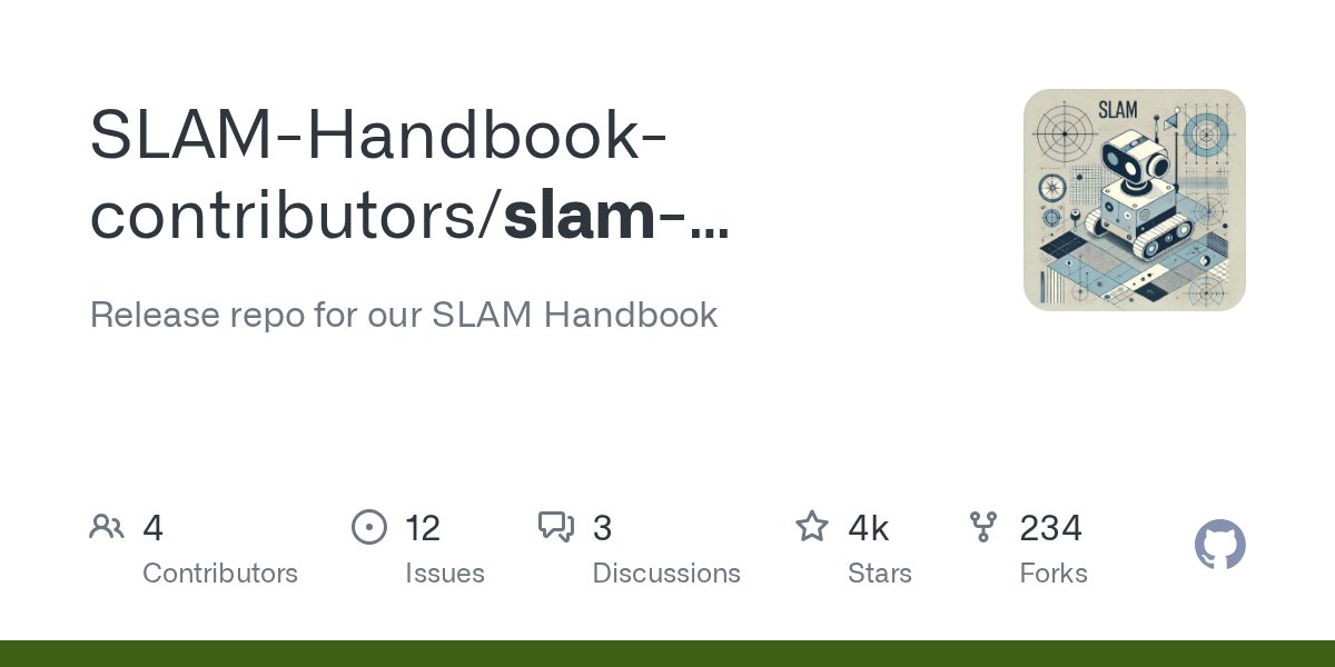 AjdDavison's tweet card. Release repo for our SLAM Handbook. Contribute to SLAM-Handbook-contributors/slam-handbook-public-release development by creating an account on GitHub.