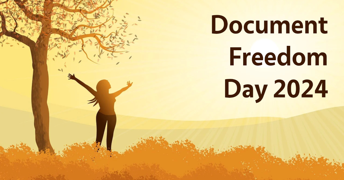 LibreOfficear's tweet card. Today is Document Freedom Day, which raises awareness of how open standards and open document formats provide us with the freedom to read and write as we wish: Remember when you were sent an import...