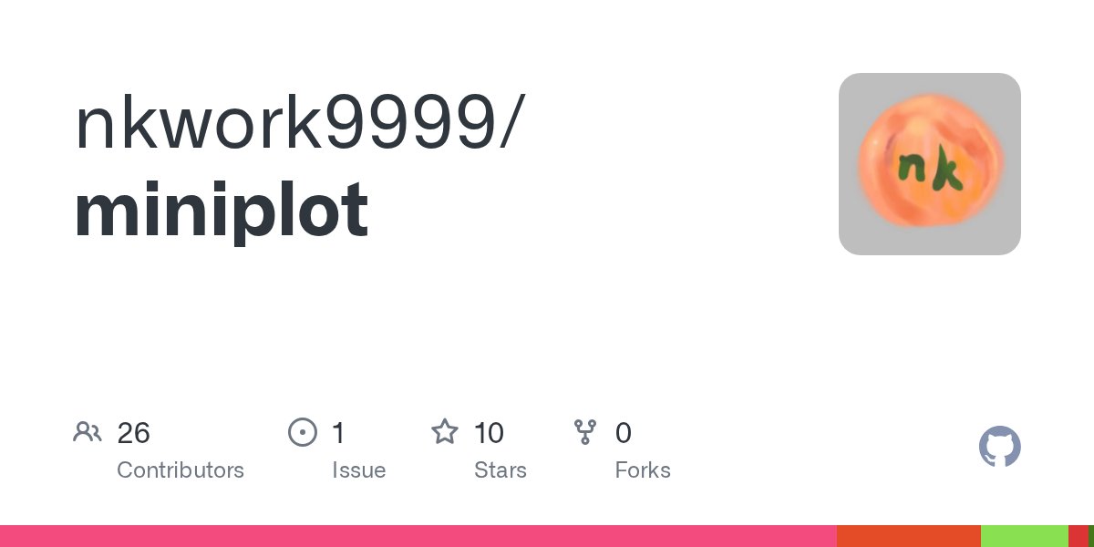 noobknotsdev's tweet card. Contribute to nkwork9999/miniplot development by creating an account on GitHub.